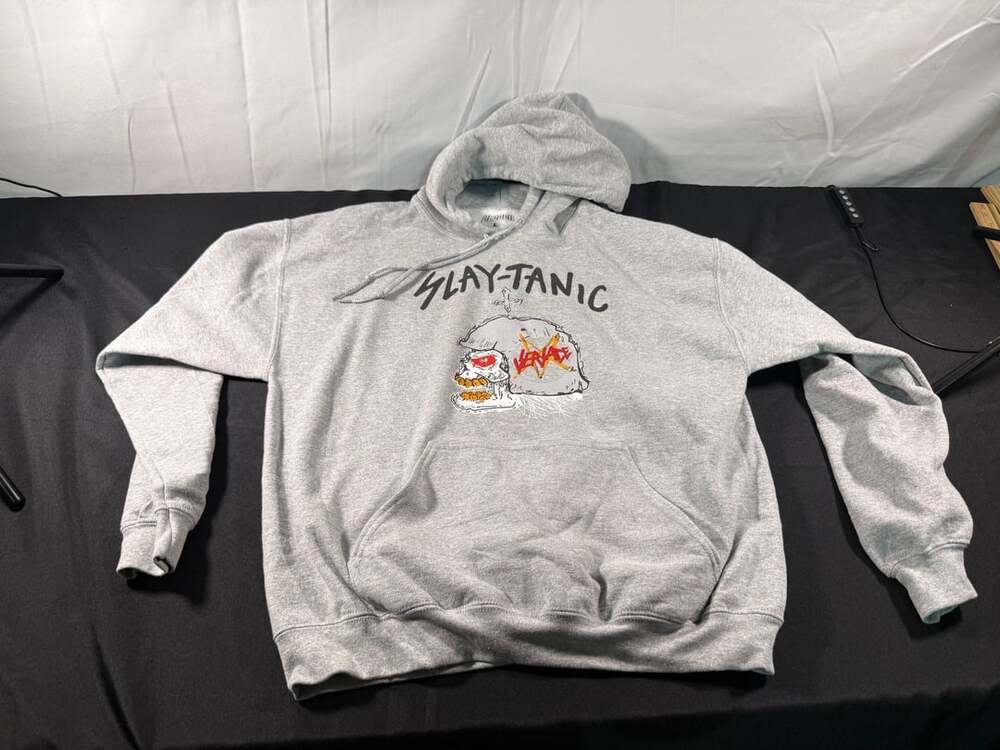 Bleach Grey Slay-Tanic World Tour 85 Graphic Hoodie Size L